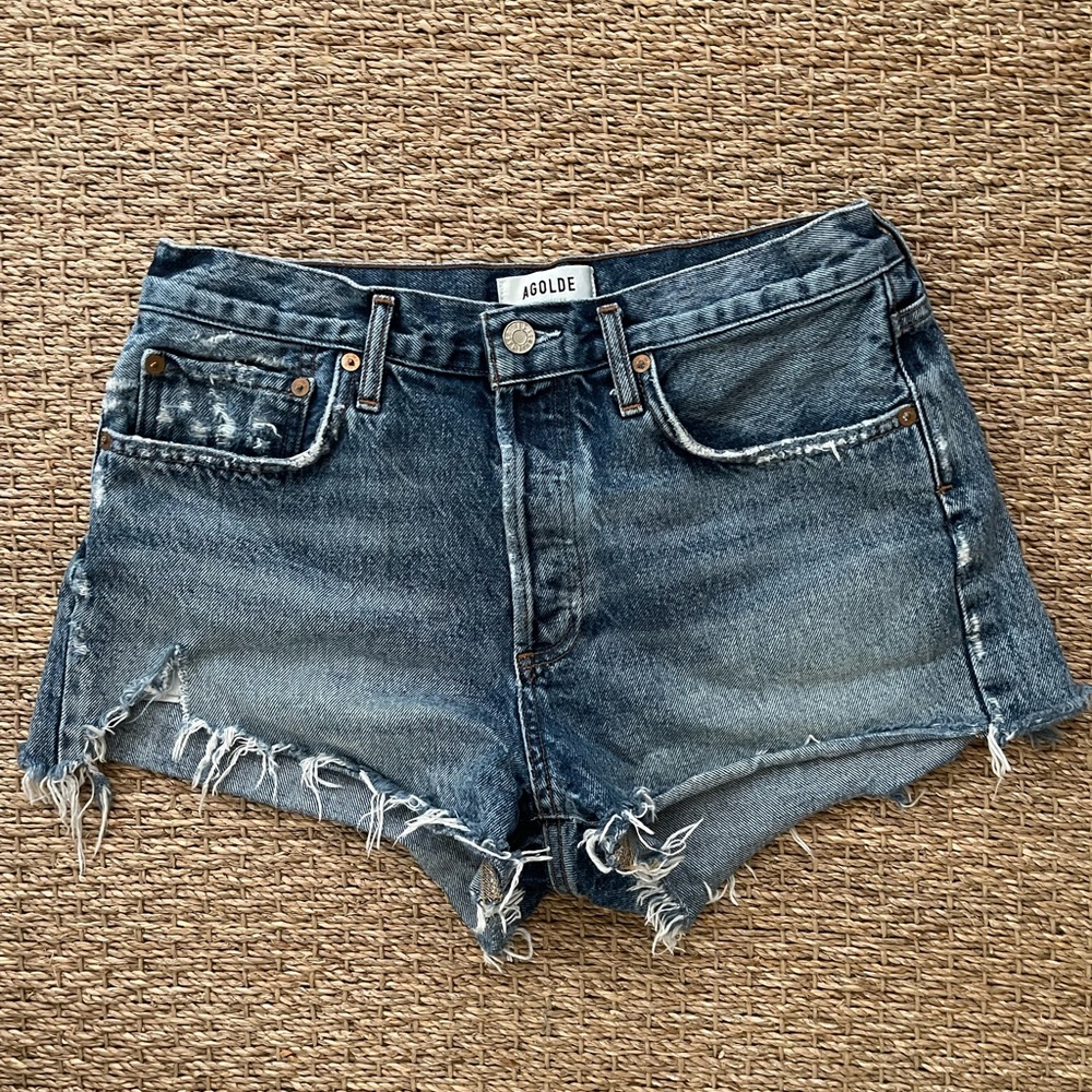 Agolde “Parker” Vintage Cutoff Denim Blue Jean Shorts | Women’s Size 28 🩳 ✨